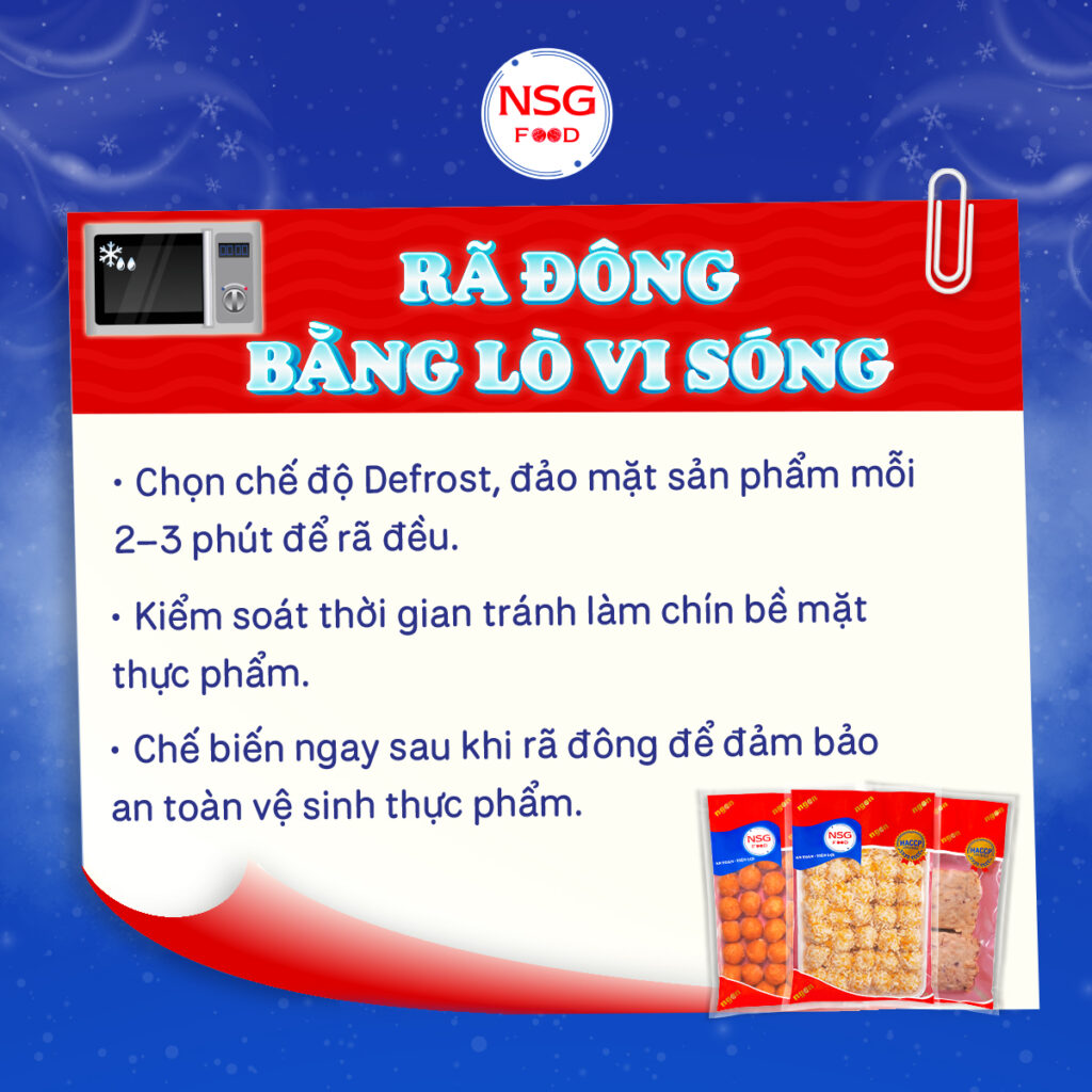 Rã đông bằng lò vi sóng